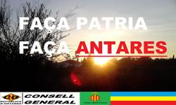 Propaganda poster with a Paviès Prefecture landscape