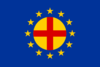 Flag of the International Paneuropean Union. (Used as a symbol of Ethnic Pan-European pride)