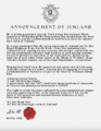 Independence announcement of Jimland