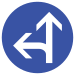 Go ahead or turn left