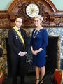 Nicholas of Flandrensis with queen Carolyn of Ladonia at the Polination Micronational Conference in London (2012).[1][2][4][5][6]