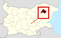 Map of North Zagoria within Bulgaria