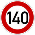Speed limit (usually on Autoroutes