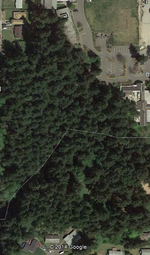 A satellite view of the park of which Oregonia was a part