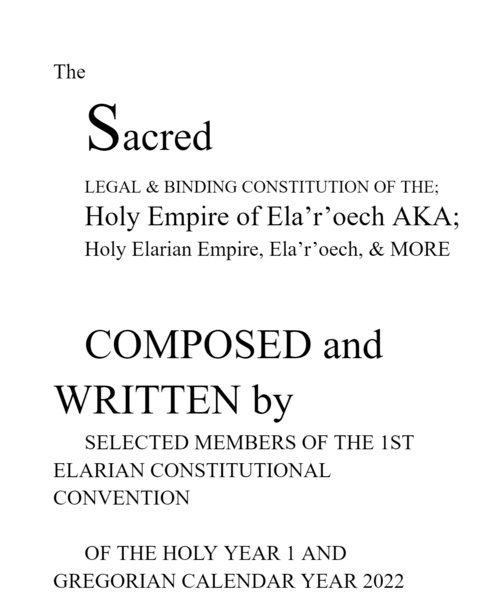 File:Constitution of Ela'r'oech Holy Empire Cover.png
