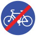 End of bicycle lane