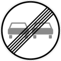 End of overtaking prohibition