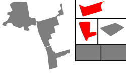 Location of Emery-Sage-Madison (highlighted in red) as compared to the other electoral districts.