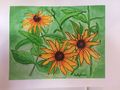 Painting of sunflowers by Sue Ann, The Queen Grandmother