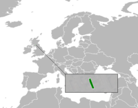 Location of Freshland (Green) in Europe (Grey)