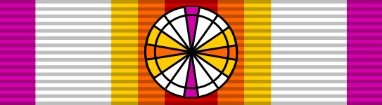 File:Ribbon bar of an Officer of the Order of Fidelity and Patriotism.svg