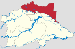 Ialomița Commune (red) in Snagov (light gray)
