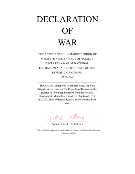 File:Declaration of War on the Republic of Kosovo.png