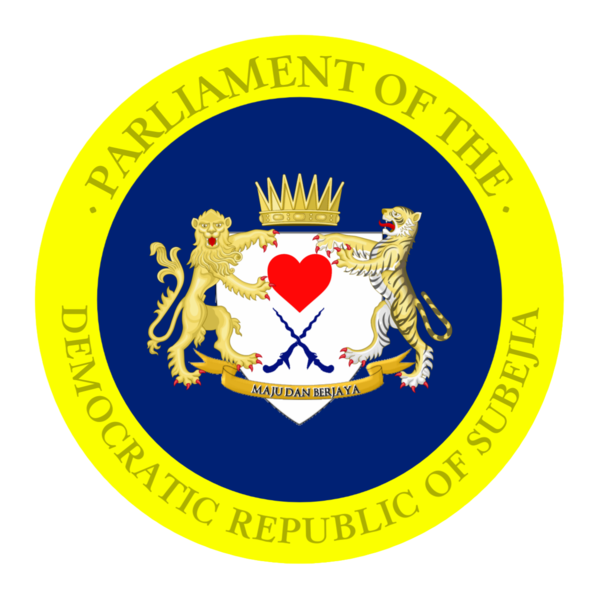 File:Seal of the Parliament of the Democratic Republic of Subejia.png