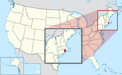 Map of Rhode Island in the United States, the state where Coolio is located in