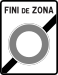 End of restricted vehicles zone