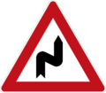 Double curve, first to right
