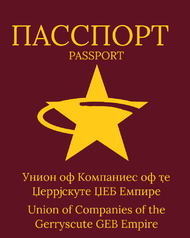 caption = Cover page of a Gerrian passport