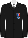 Depiction of the suit of Kevon Burnett with Cycoldian decorations on it.
