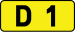 Indication of a district road (D 1)